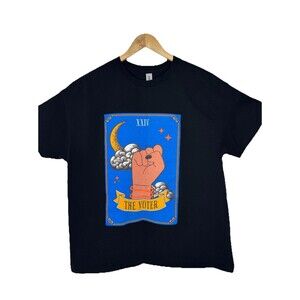 The Voter Equality Tarot Card Graphic T-Shirt Black Gildan Unisex Mens Size XL